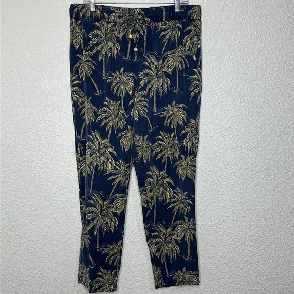 SOFT SURROUNDINGS palm tree pants size large vacation tropical novelty beach - Picture 1 of 5